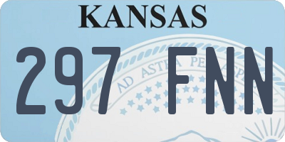 KS license plate 297FNN