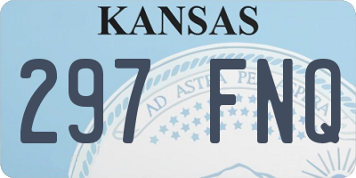 KS license plate 297FNQ