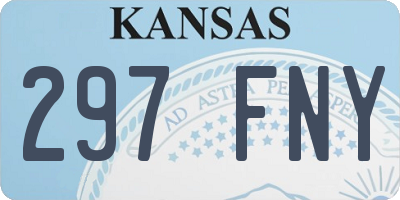 KS license plate 297FNY