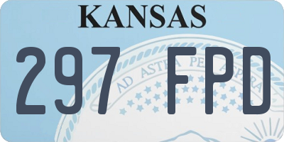 KS license plate 297FPD