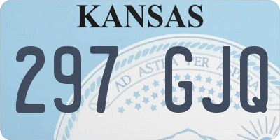 KS license plate 297GJQ