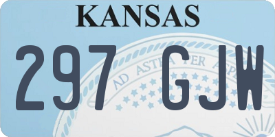 KS license plate 297GJW