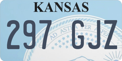 KS license plate 297GJZ