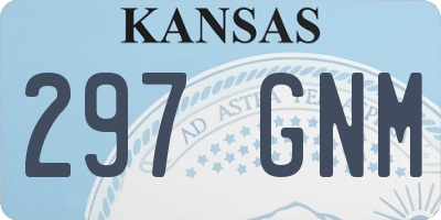 KS license plate 297GNM