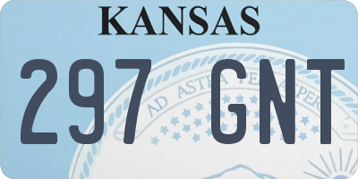 KS license plate 297GNT
