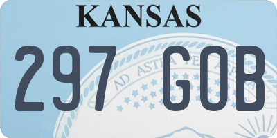 KS license plate 297GOB