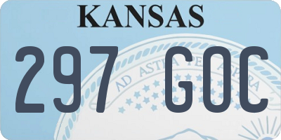KS license plate 297GOC