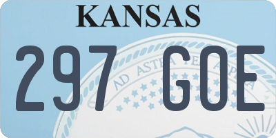 KS license plate 297GOE