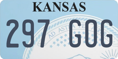 KS license plate 297GOG
