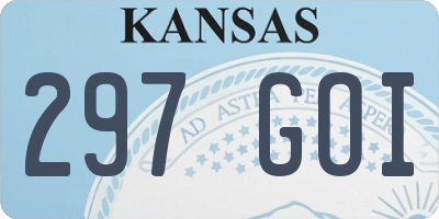KS license plate 297GOI