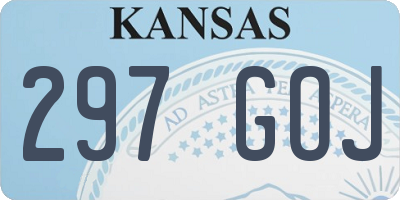 KS license plate 297GOJ
