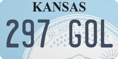 KS license plate 297GOL