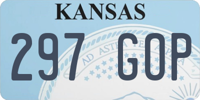 KS license plate 297GOP