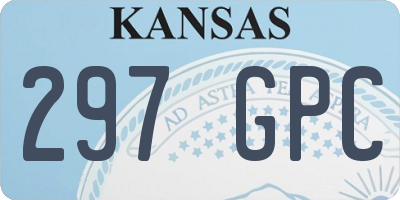KS license plate 297GPC