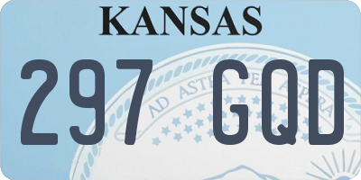 KS license plate 297GQD