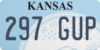 KS license plate 297GUP