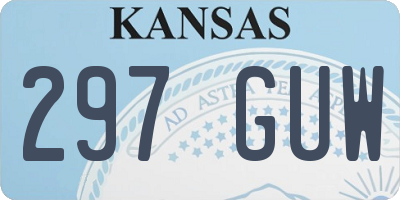 KS license plate 297GUW