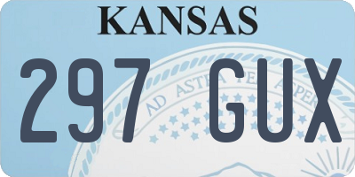 KS license plate 297GUX
