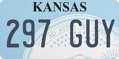 KS license plate 297GUY