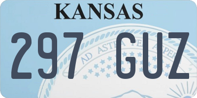 KS license plate 297GUZ