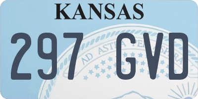 KS license plate 297GVD