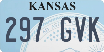 KS license plate 297GVK