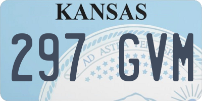 KS license plate 297GVM