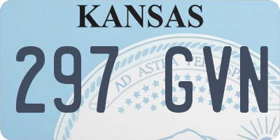KS license plate 297GVN