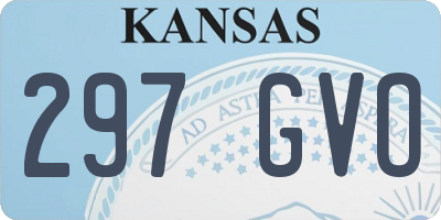 KS license plate 297GVO