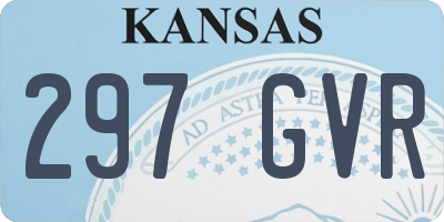 KS license plate 297GVR
