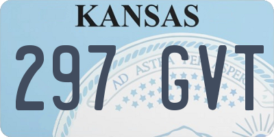 KS license plate 297GVT