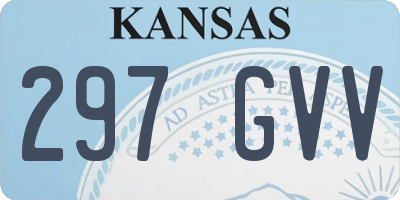 KS license plate 297GVV