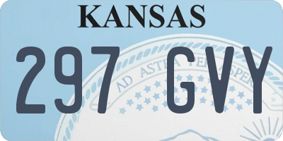 KS license plate 297GVY