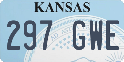 KS license plate 297GWE