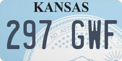 KS license plate 297GWF
