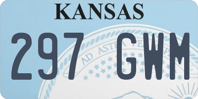 KS license plate 297GWM