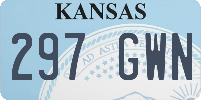 KS license plate 297GWN