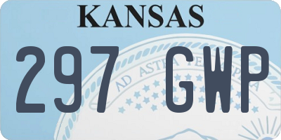 KS license plate 297GWP