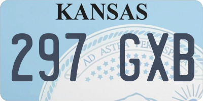 KS license plate 297GXB