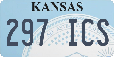 KS license plate 297ICS