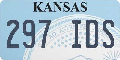 KS license plate 297IDS