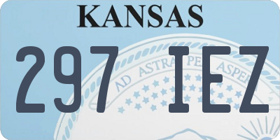 KS license plate 297IEZ