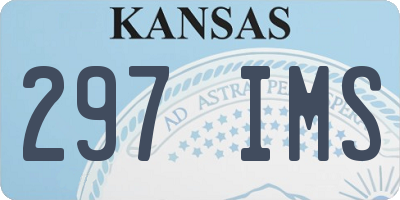 KS license plate 297IMS