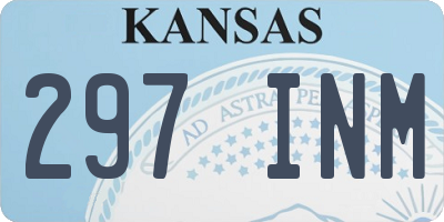 KS license plate 297INM