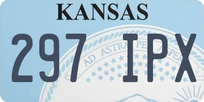 KS license plate 297IPX
