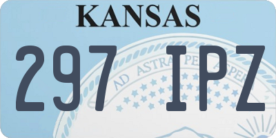 KS license plate 297IPZ