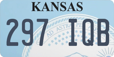KS license plate 297IQB