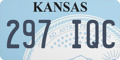 KS license plate 297IQC