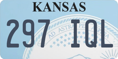 KS license plate 297IQL