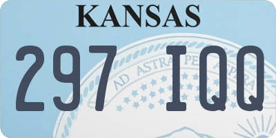 KS license plate 297IQQ